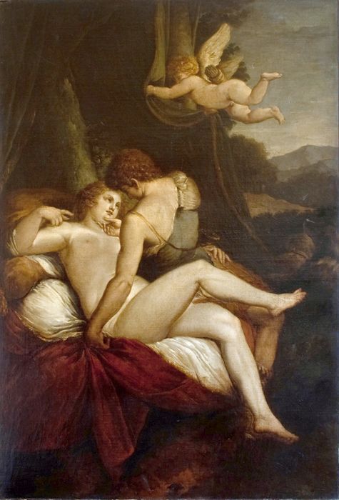 Venus And Adonis - Workshop Of Luca Cambiaso